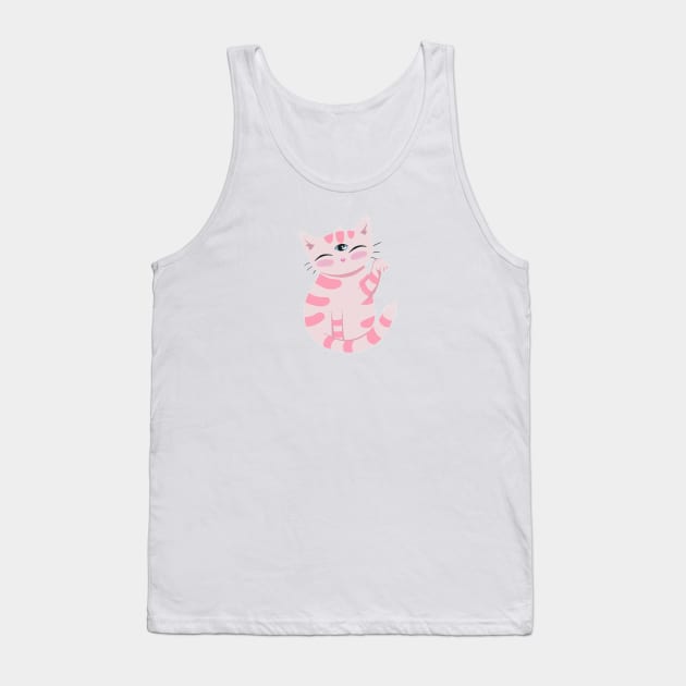 Three-Eyed Cat Tank Top by Bizet